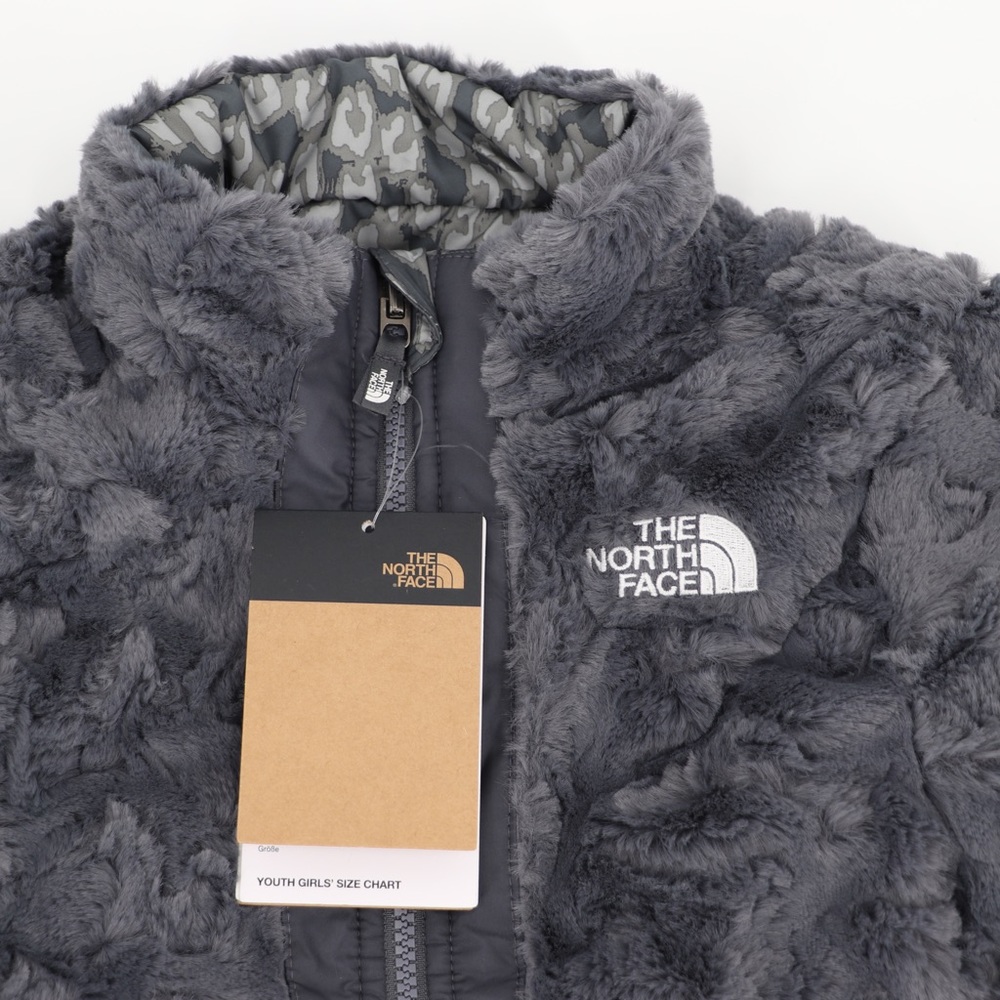 New The North Face Medium 10/12 Youth Girls Mossbud Swirl Jacket Grey - Picture 2 of 16
